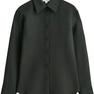 COS Deep Green Long Sleeve Shirt, XS, NWT